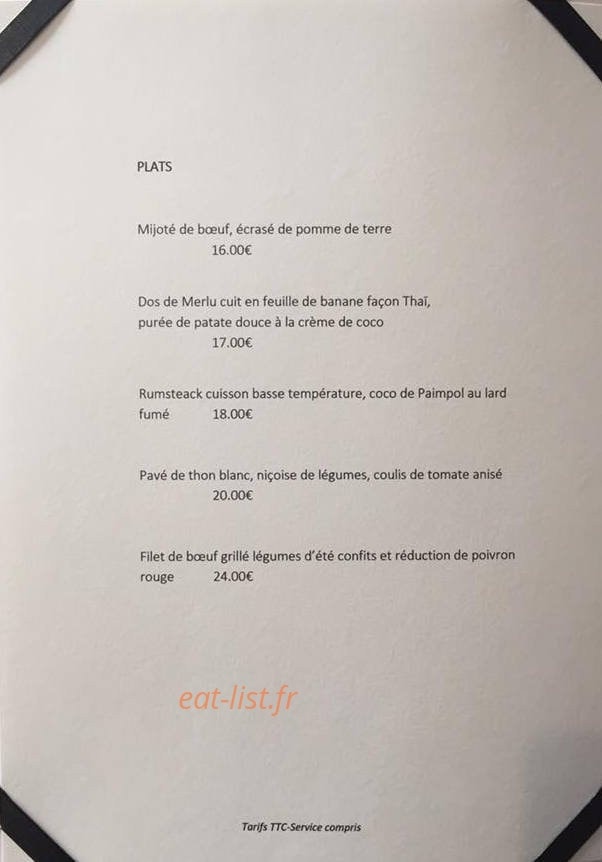 L'Aparté — carte page 2