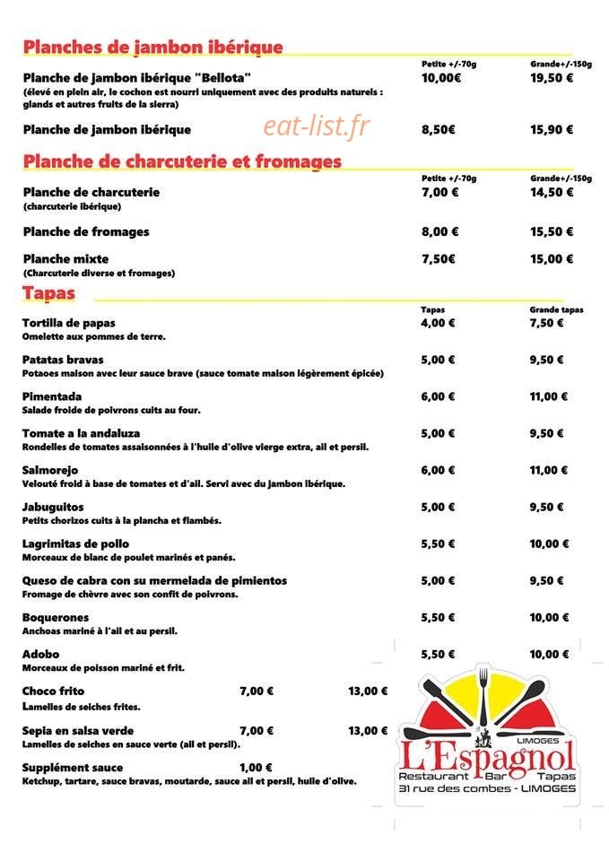 L'Espagnol — carte page 2
