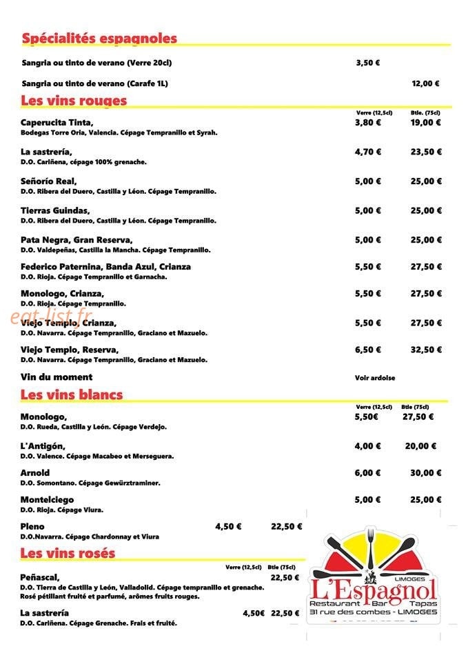 L'Espagnol — carte page 4