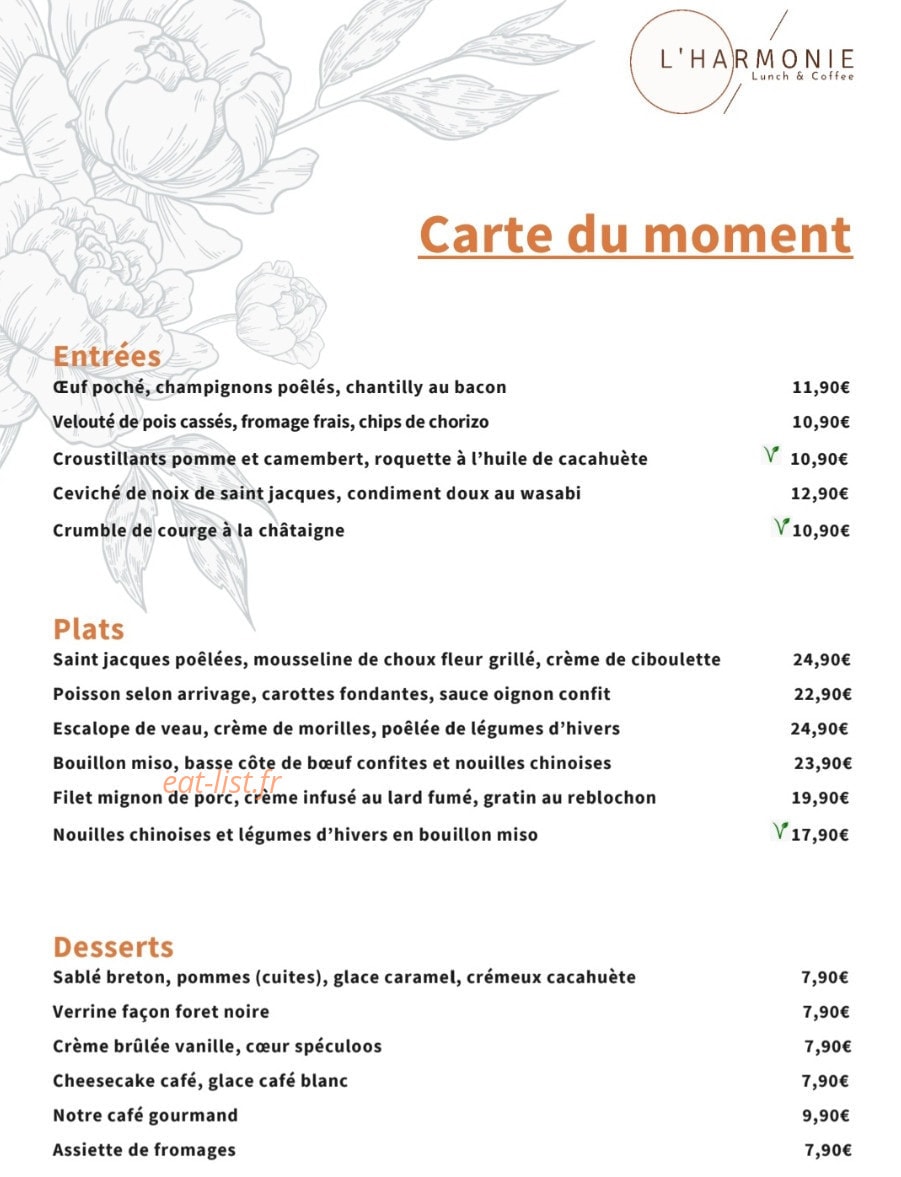 L'Harmonie — carte page 1