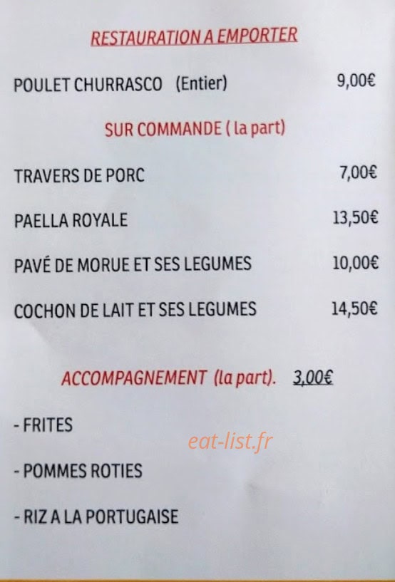 La Churrascaria — carte page 3