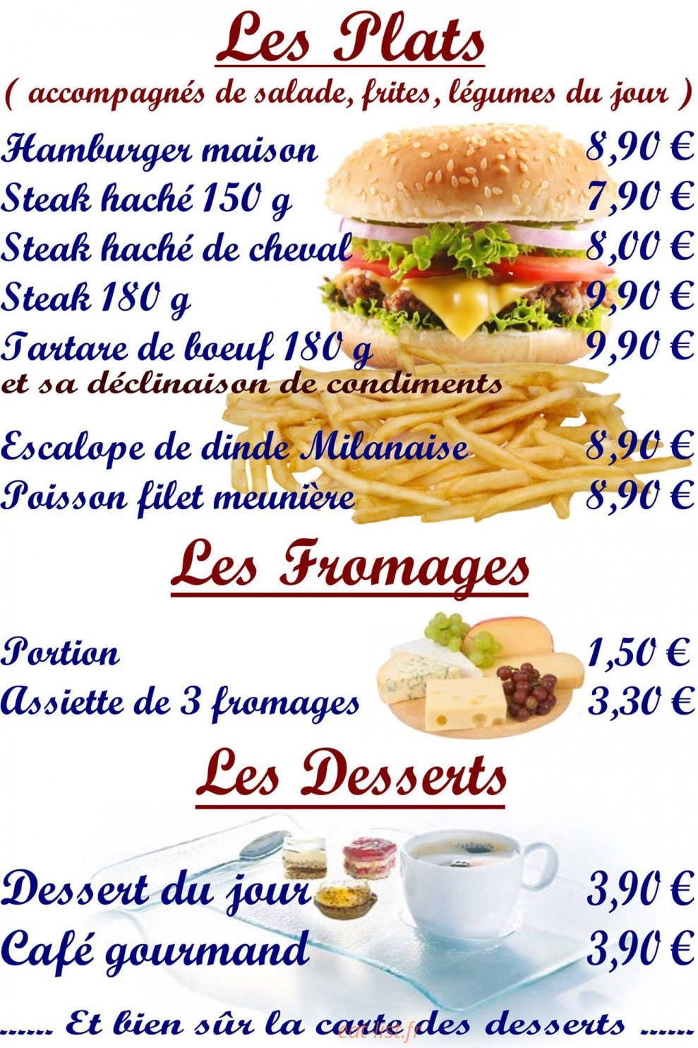 La Crêperie Cora — carte page 4
