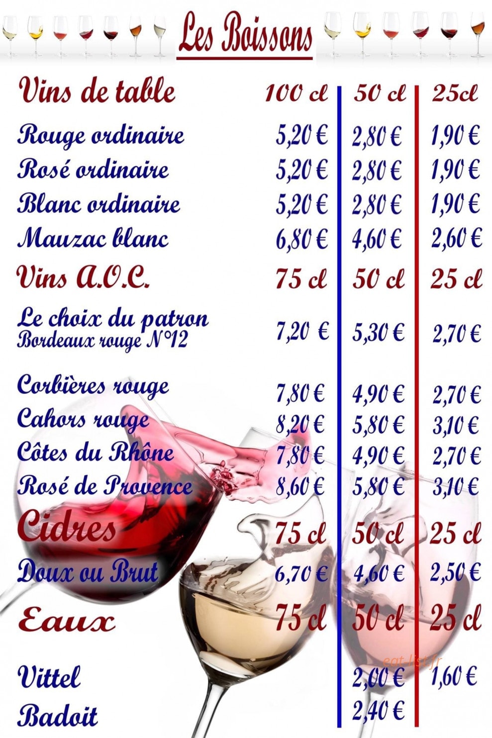 La Crêperie Cora — carte page 8