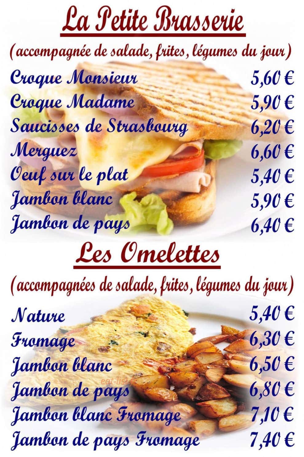 La Crêperie Cora — carte page 6