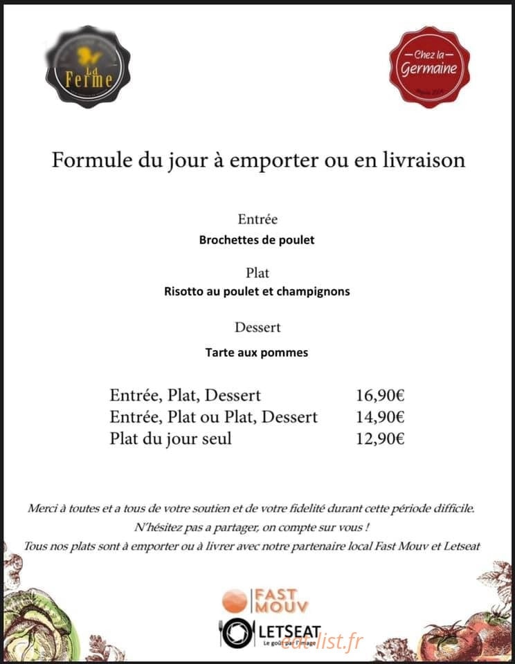 La Ferme — carte page 1