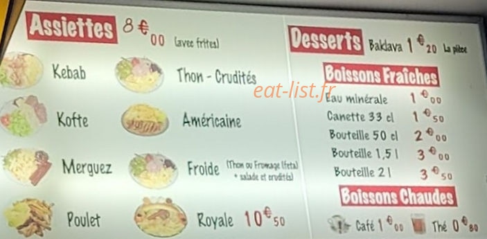 La Pause Kebab — carte page 2