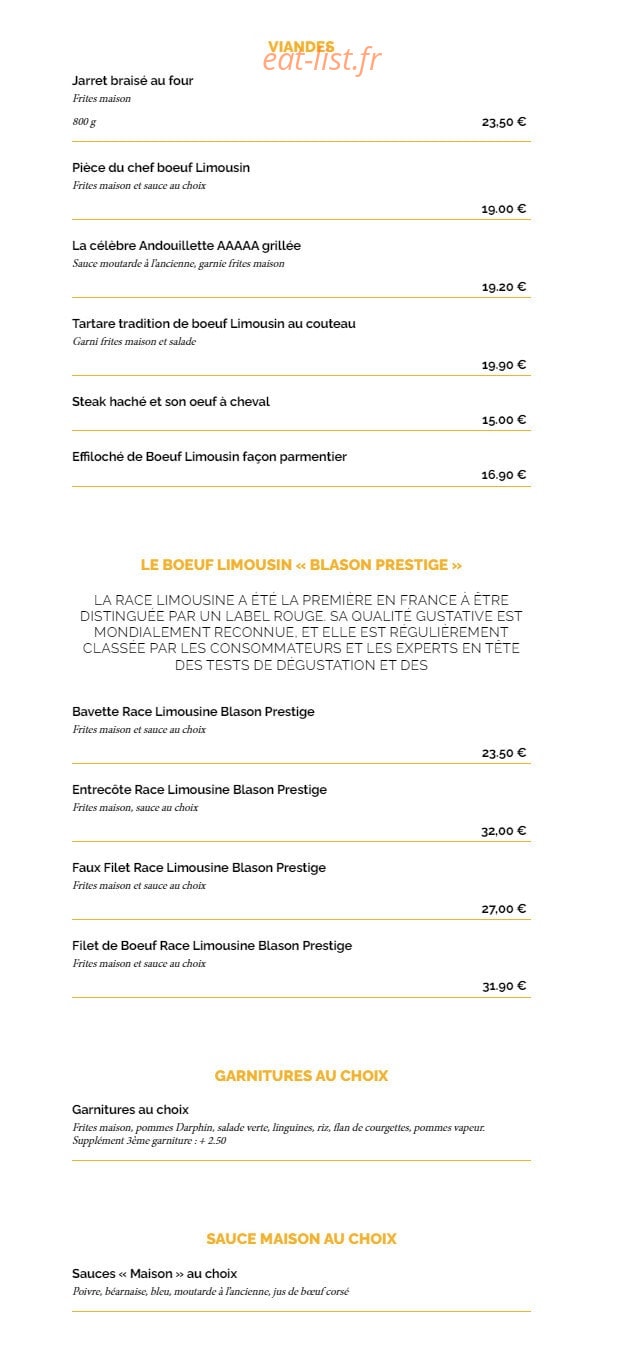 La Taverne — carte page 4