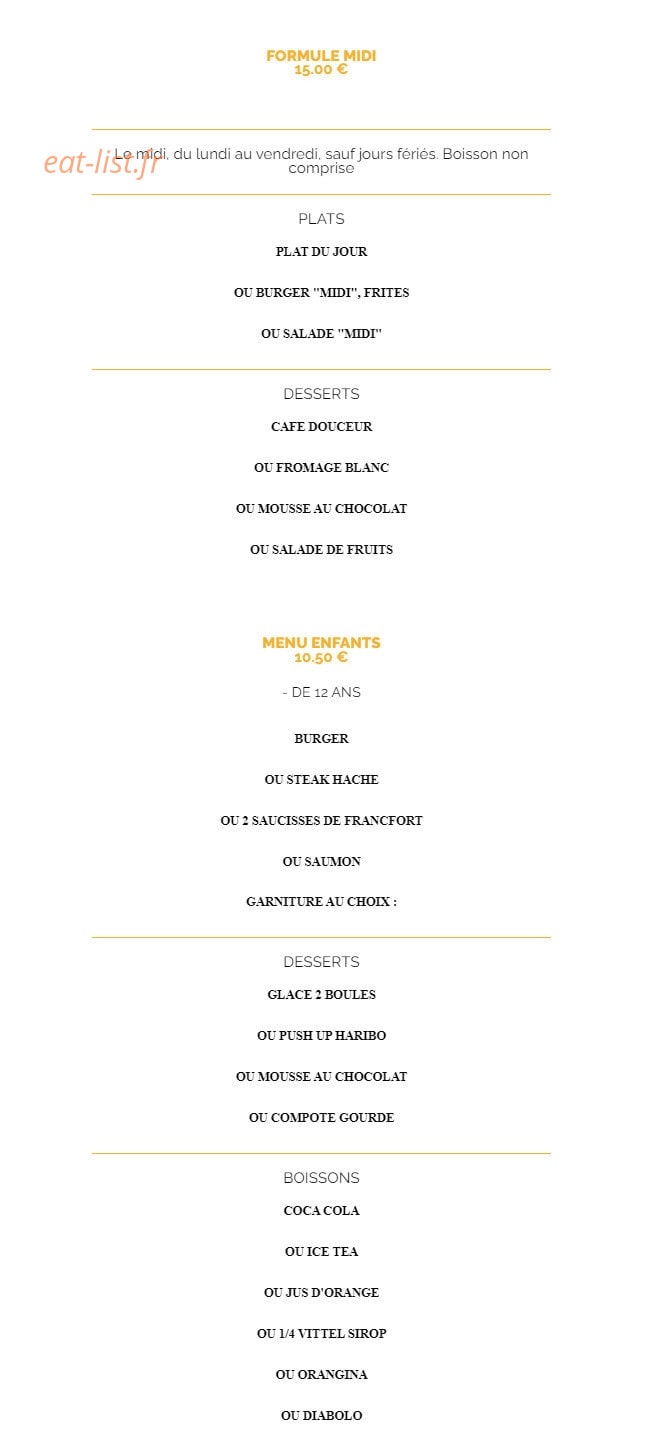 La Taverne — carte page 7