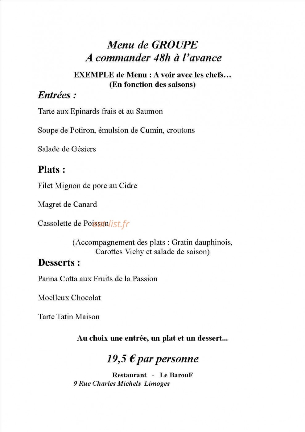 Le Barouf — carte page 2