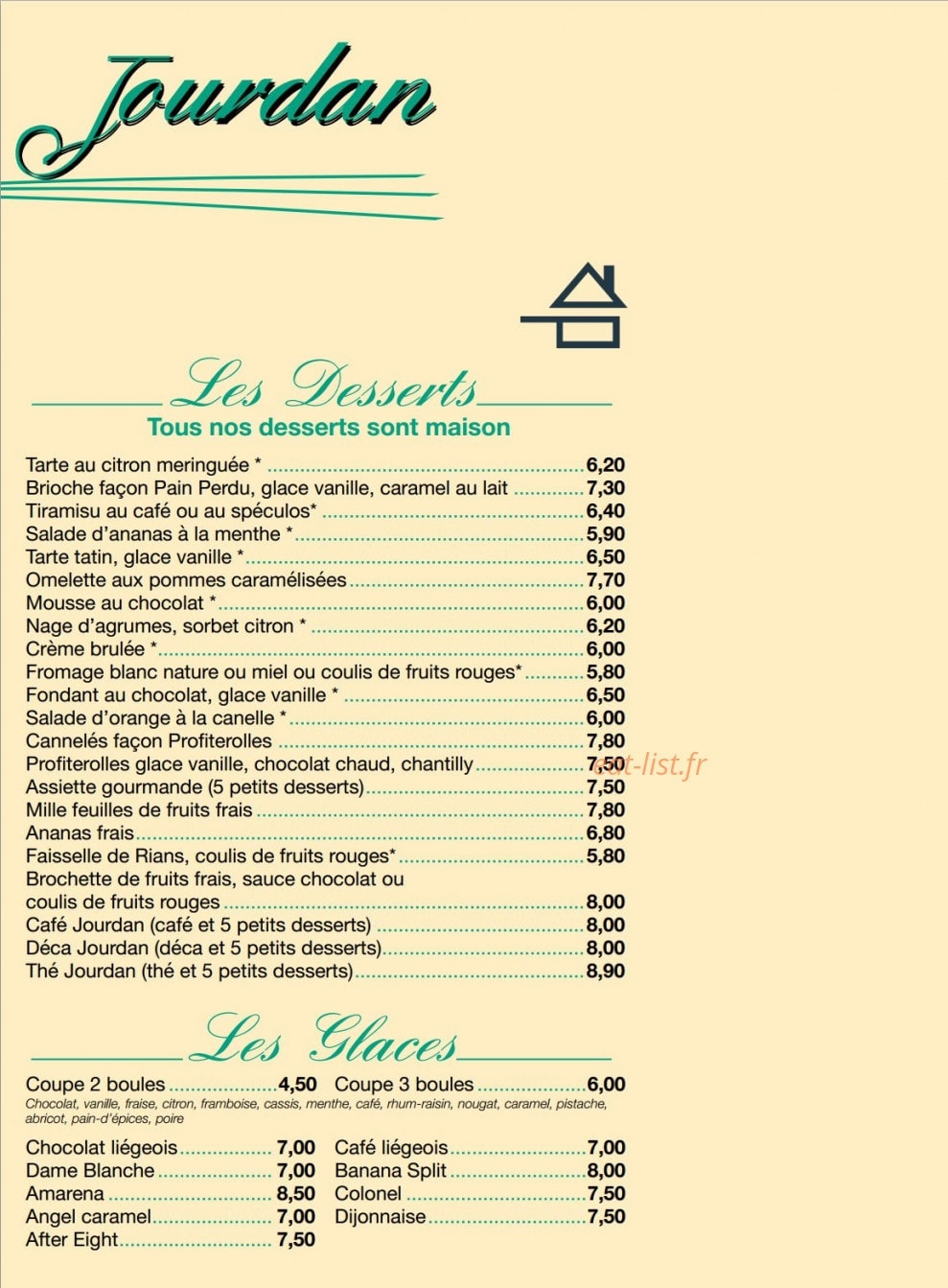 Le Bistrot Jourdan — carte page 6