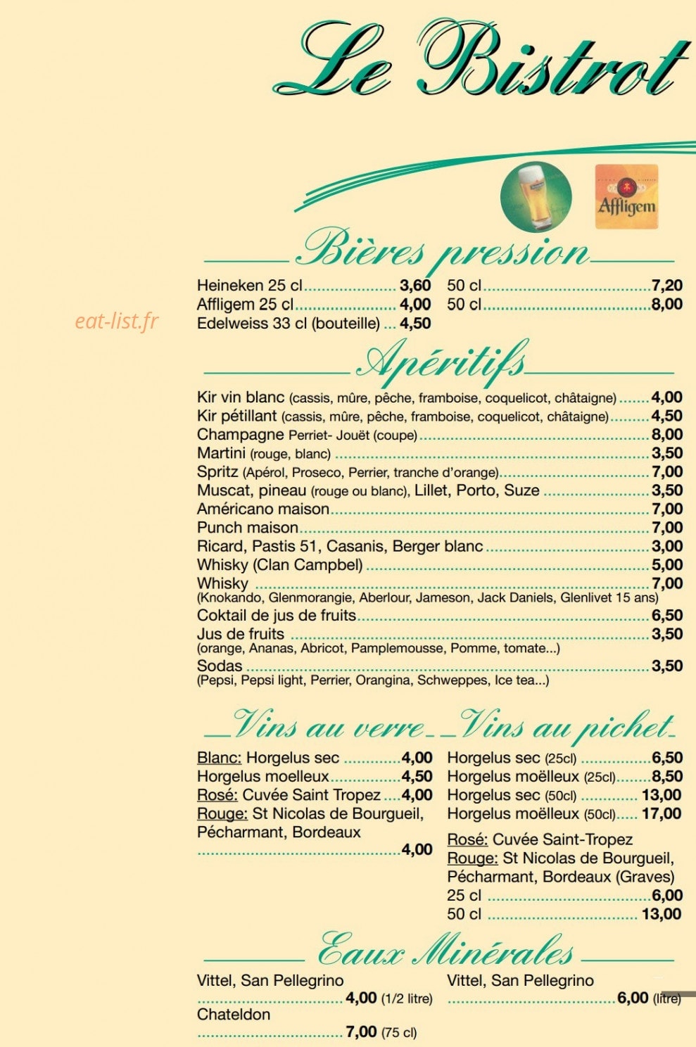 Le Bistrot Jourdan — carte page 5