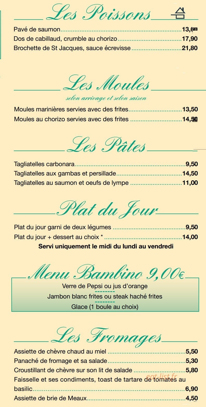 Le Bistrot Jourdan — carte page 4