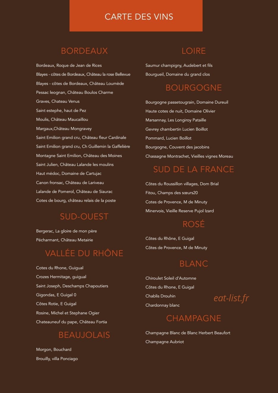 Le boeuf a la mode — carte page 6