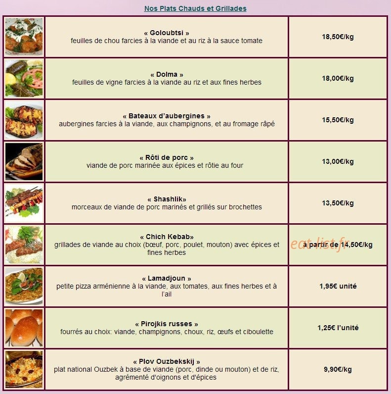 Le Coin Repas — carte page 2