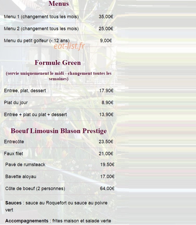 Le Green — carte page 1