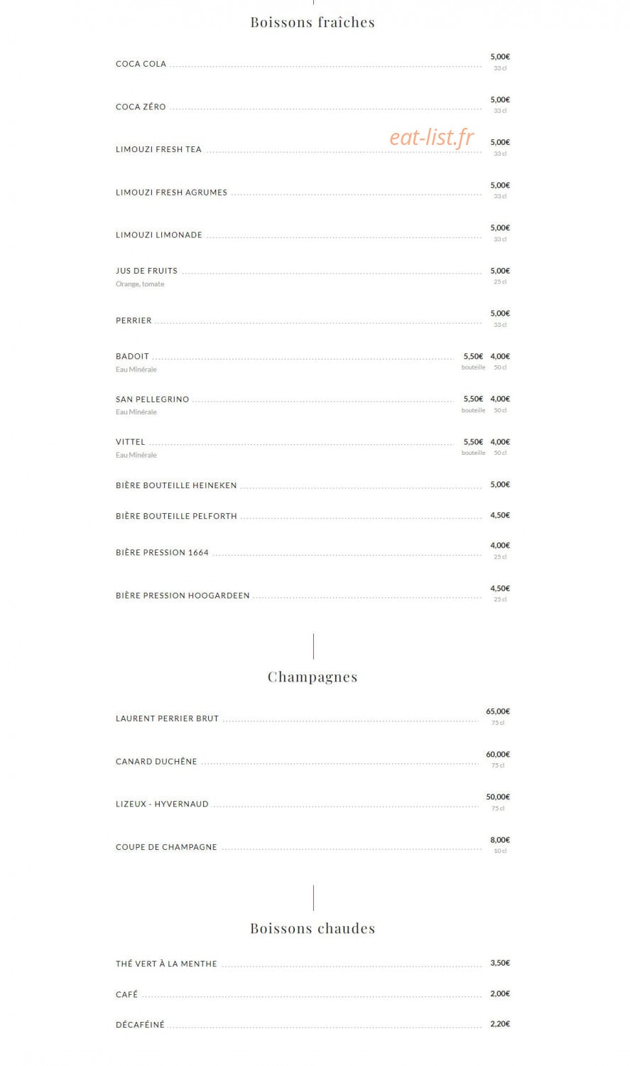 Le Marrakech — carte page 8