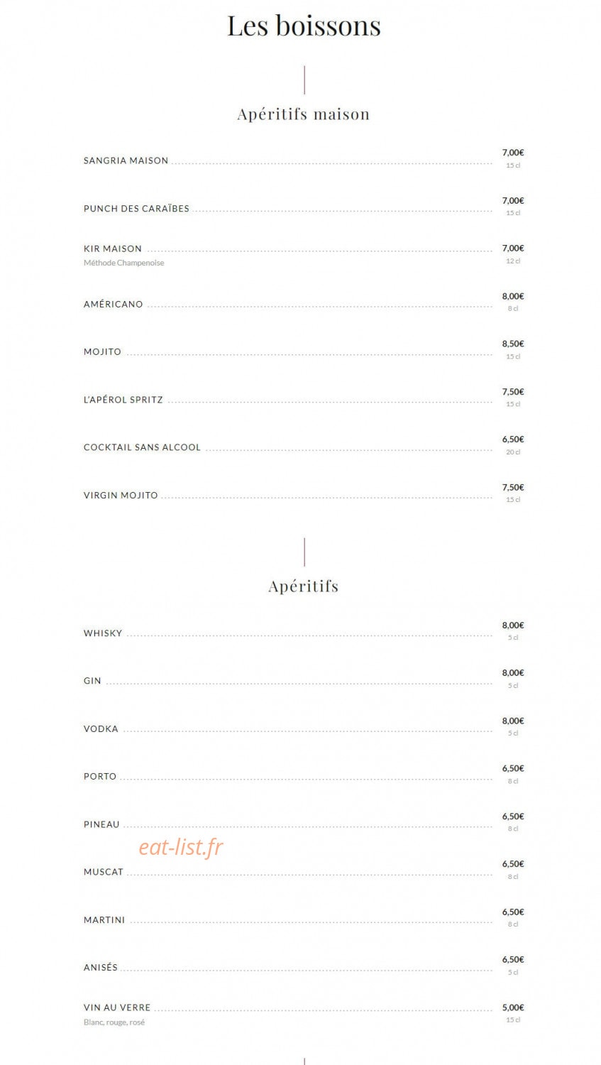 Le Marrakech — carte page 7