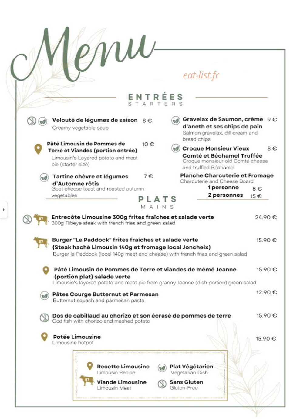 Le Paddock — carte page 1