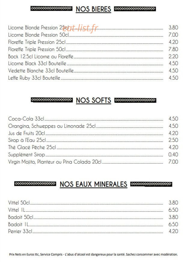 Le Petit Comptoir — carte page 7