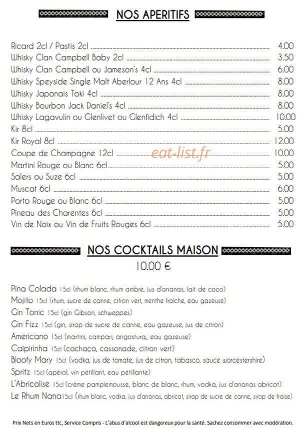 Le Petit Comptoir — carte page 6