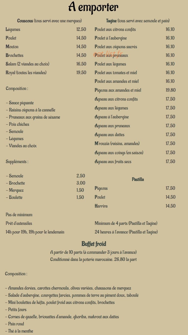 Le Salam — carte page 2