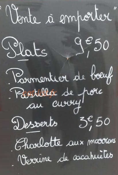 Les Caprices du Gourmet — carte page 1