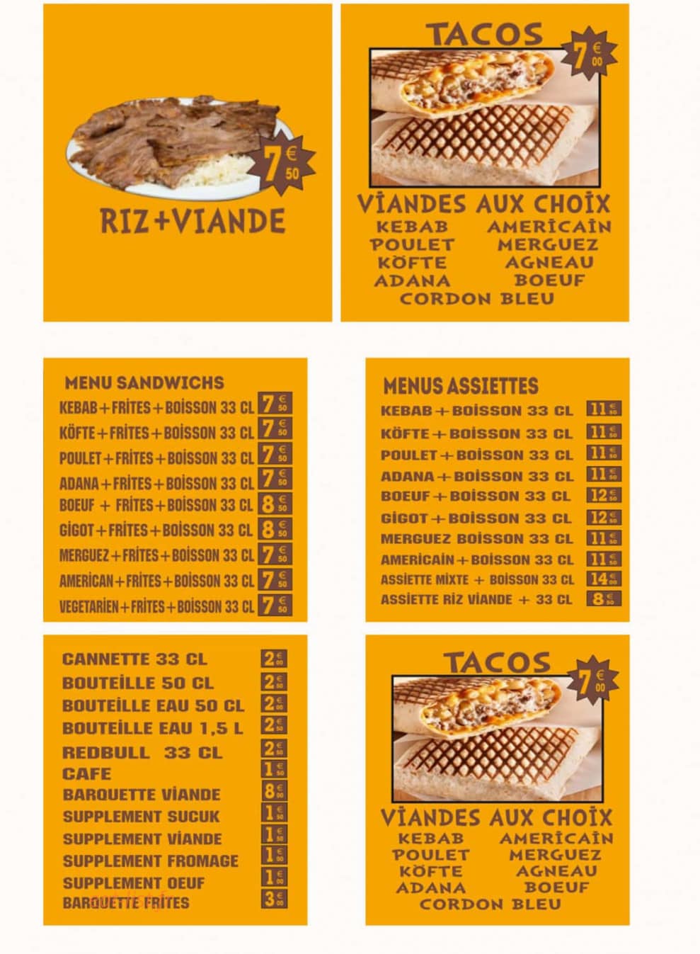 Les délices du Bosphore — carte page 2