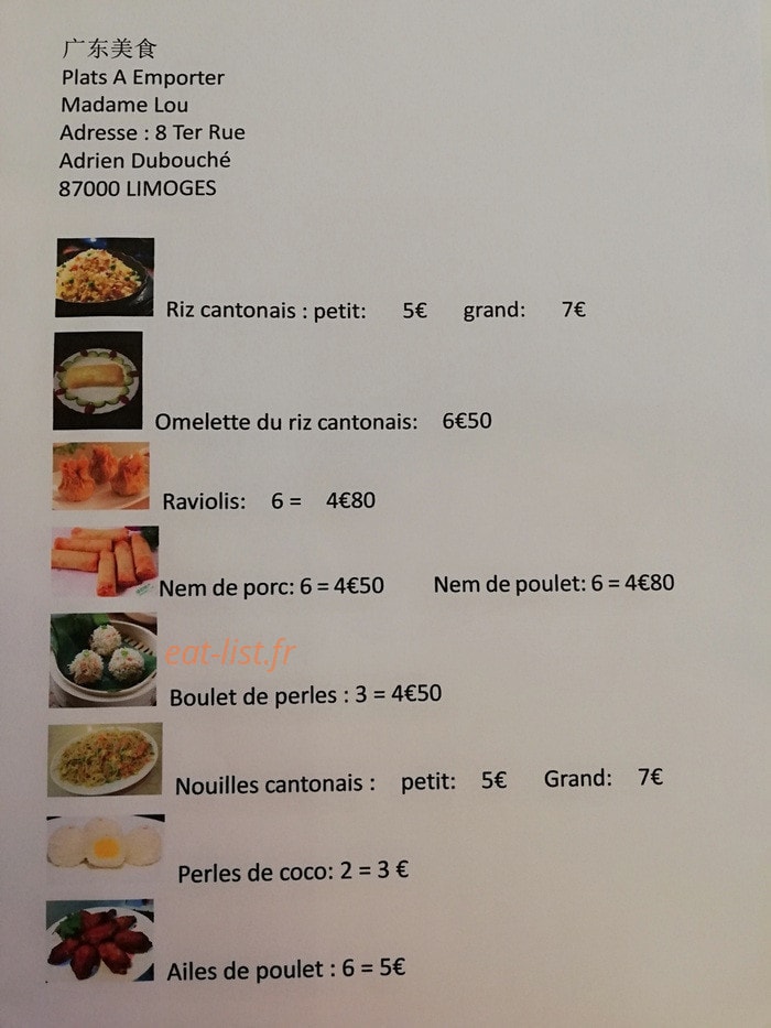 Madame Lou — carte page 1