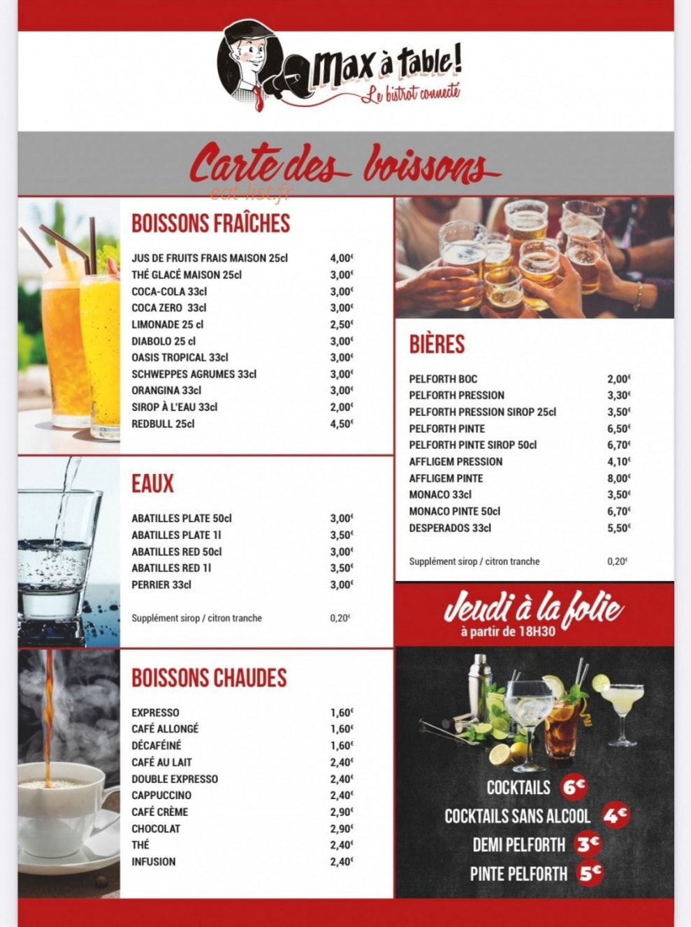 Max à Table — carte page 2
