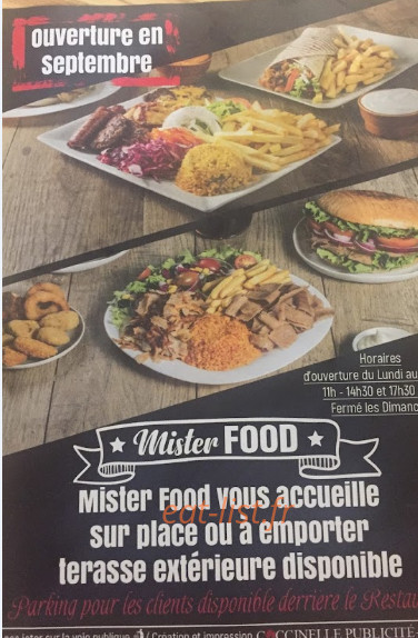Mister Food — carte page 1