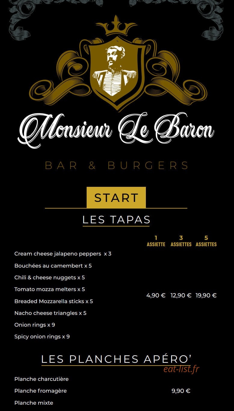 Monsieur le Baron — carte page 1