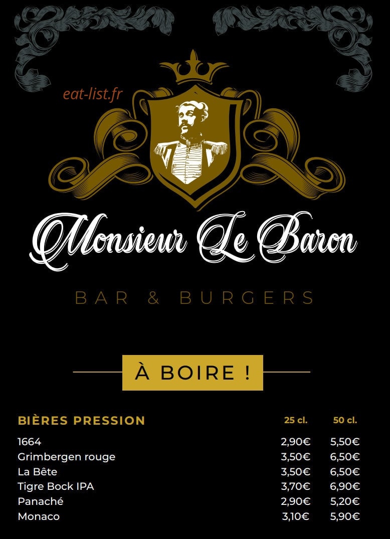 Monsieur le Baron — carte page 6