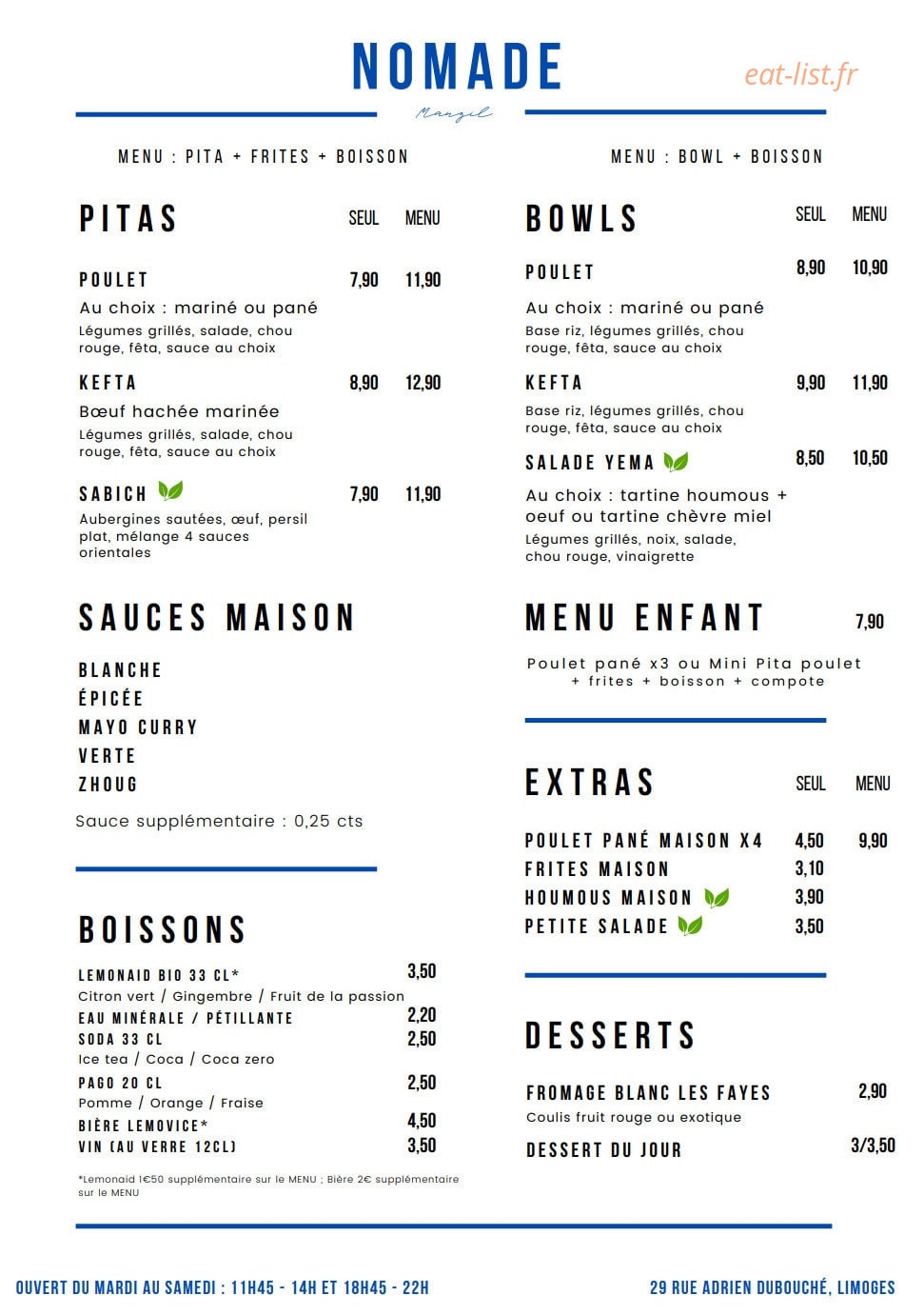 Nomade Manzil — carte page 1