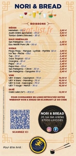 Nori & Bread — carte page 2