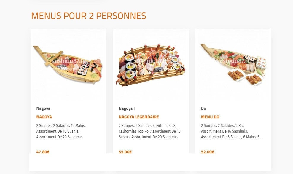 Nouveau Sushi Do — carte page 8