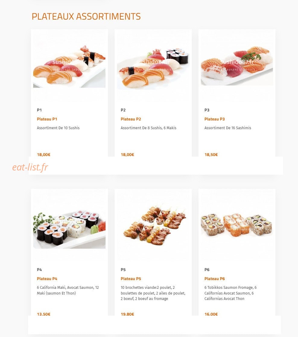 Nouveau Sushi Do — carte page 6