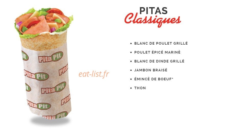 Pita Pit — carte page 4