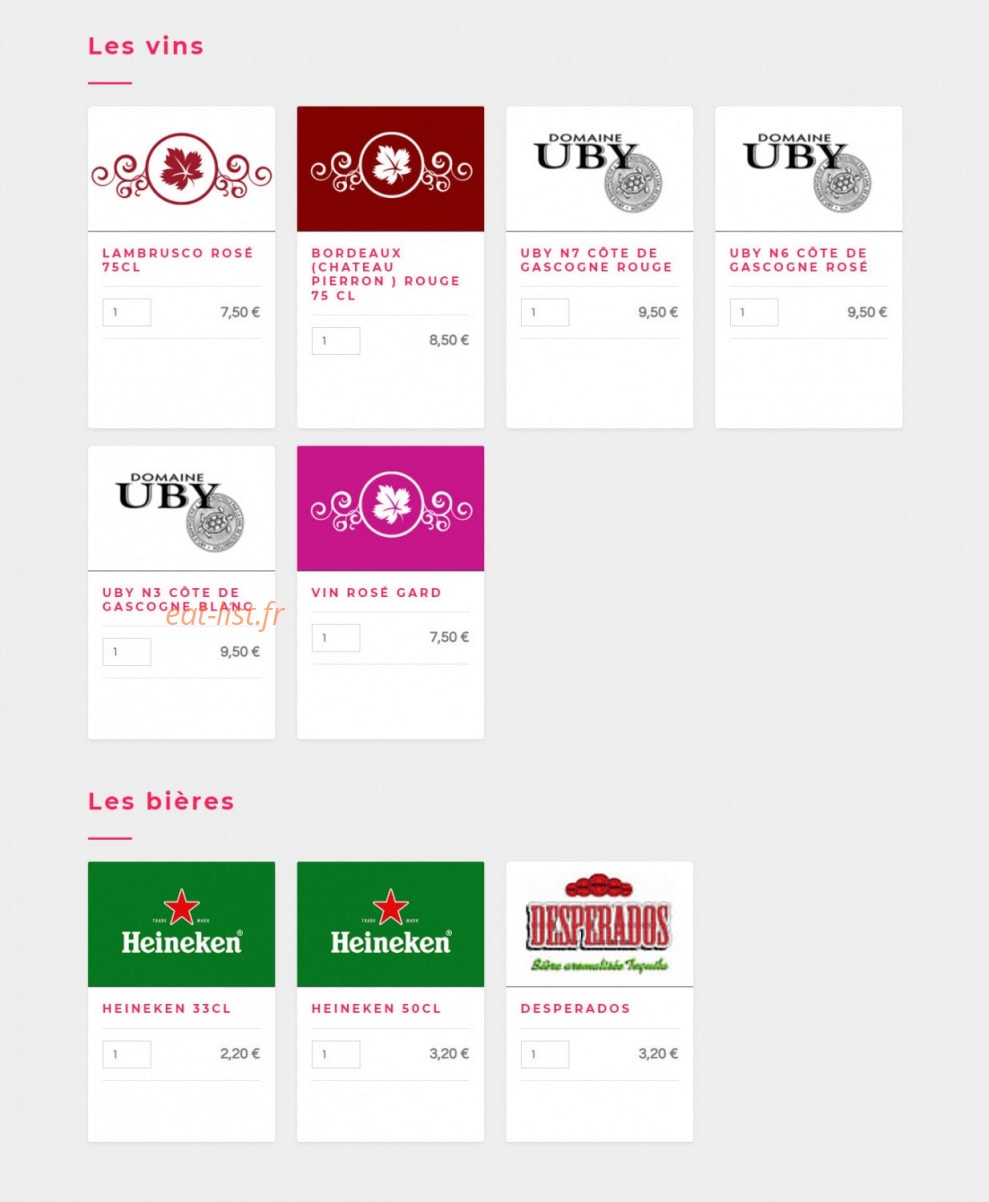 Pizza Carmes — carte page 10