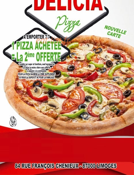 Pizza Delicia — carte page 1