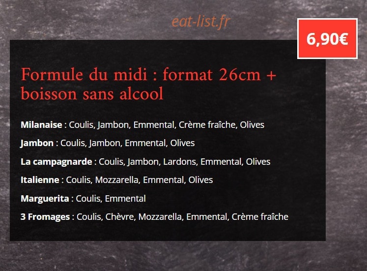 Pizzeria La Mauvendière — carte page 5