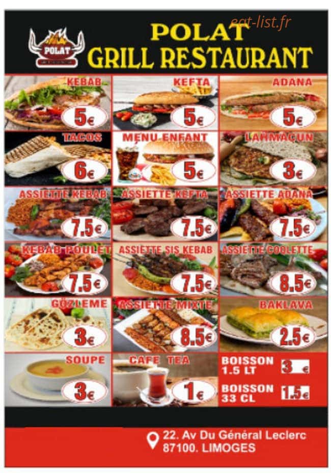 Polat Grill — carte page 2