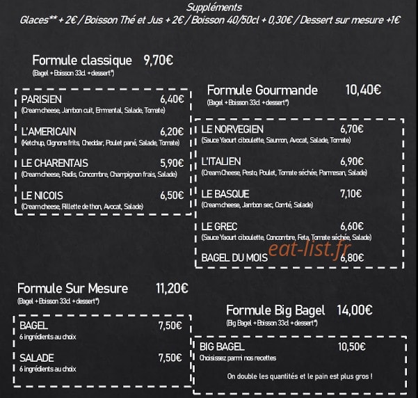 R’Bagel — carte page 1
