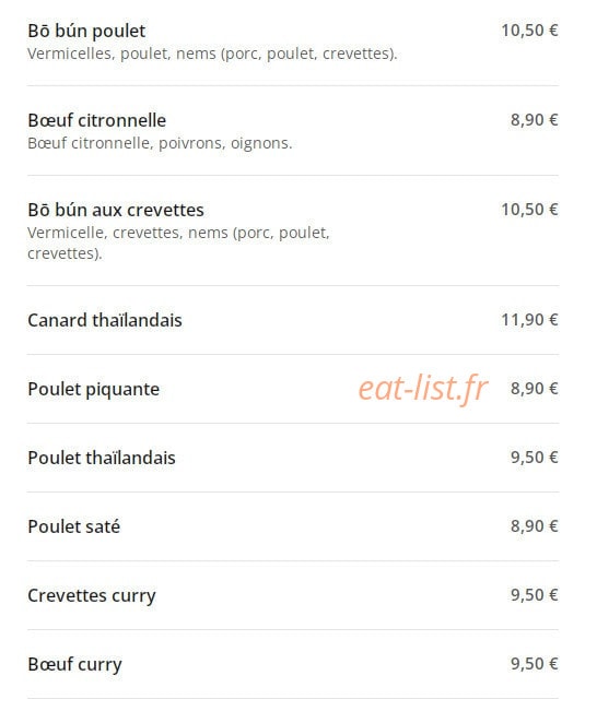 Restaurant Chez Ta — carte page 3