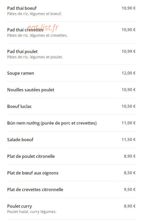 Restaurant Chez Ta — carte page 2