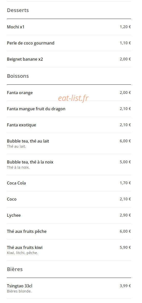 Restaurant Chez Ta — carte page 7