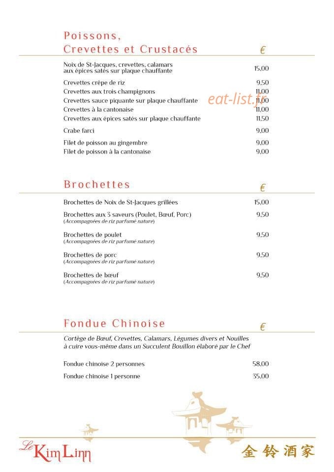 Restaurant Kim Linn — carte page 3