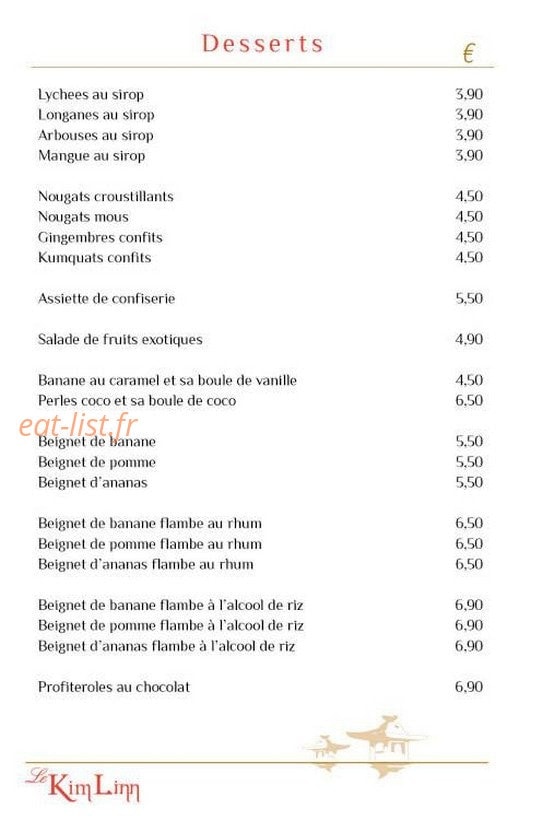 Restaurant Kim Linn — carte page 10