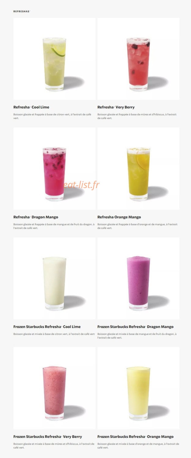 Starbucks Coffee — carte page 6
