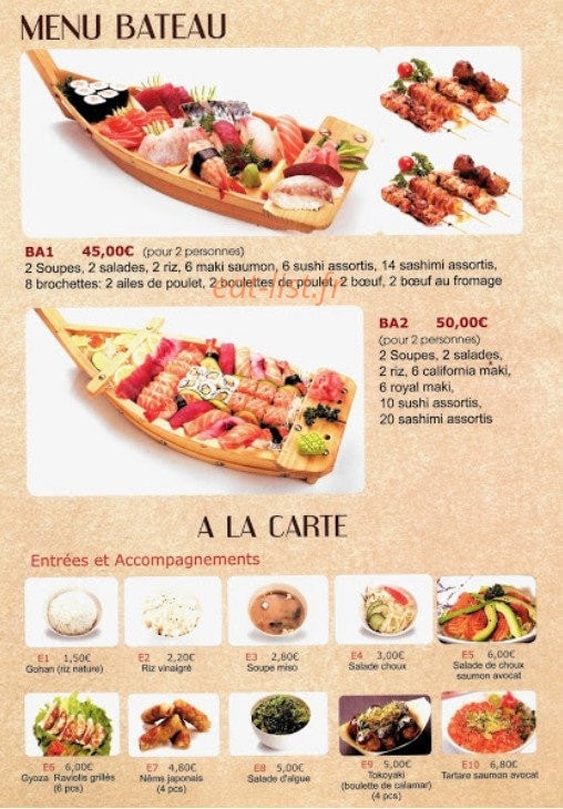 Sushi osaka — carte page 7