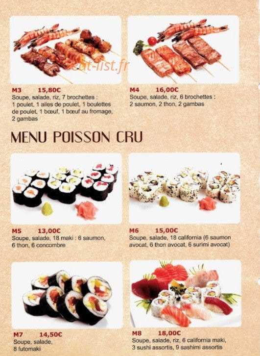 Sushi osaka — carte page 3